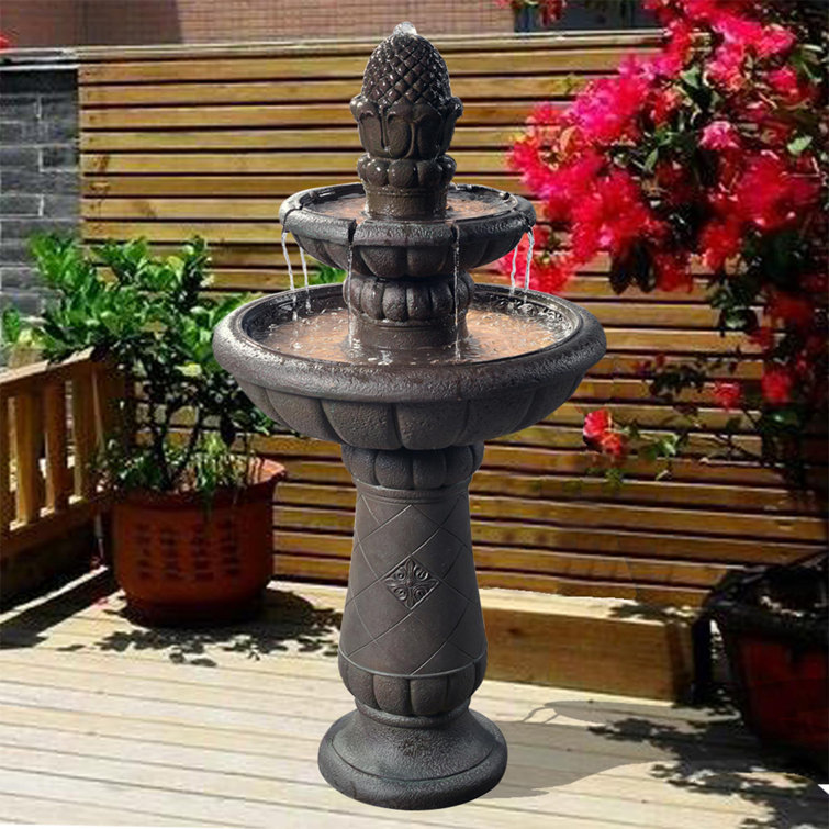 World Menagerie be Polystone Deluxe Pineapple 2Tier Waterfall